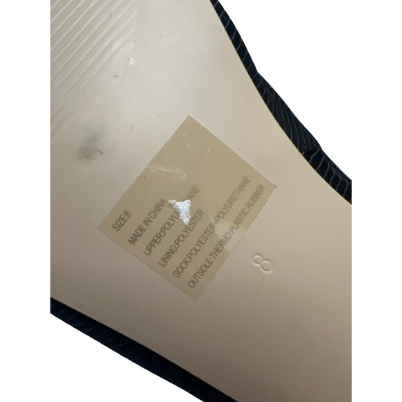 Faryl by Farylrobin NWOT Black Ribbed Satin Fur Lined Slides - Picture 5 of 7